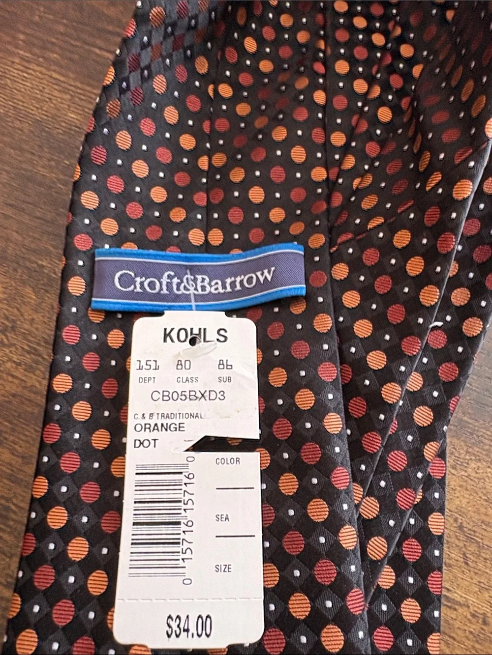 NWT—Lot of 3 Polka Dot Ties. Geoffrey Beene, Kenneth Cole & Croft and Barrow